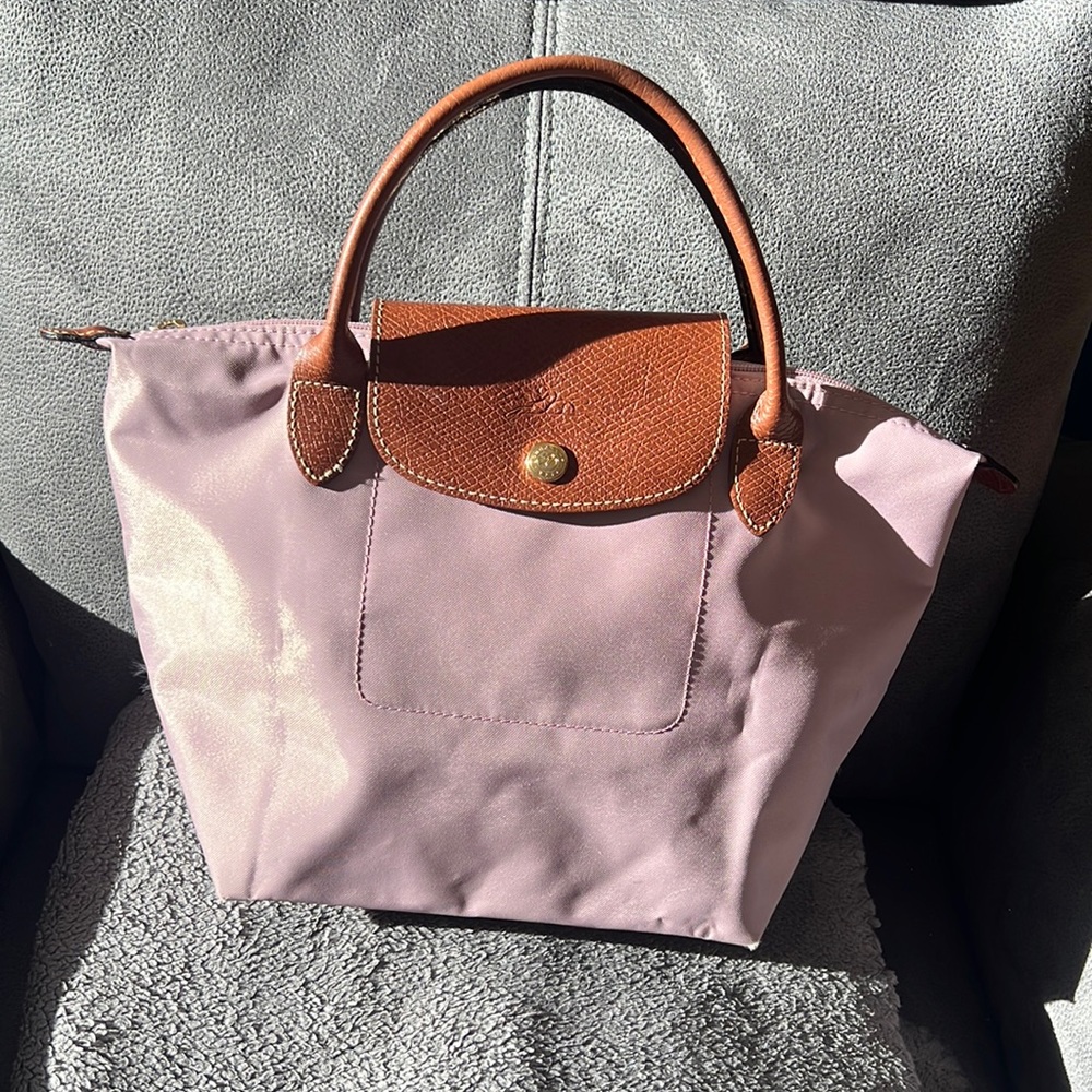 Longchamp Le Pliage Small Nylon Handheld Tote powder